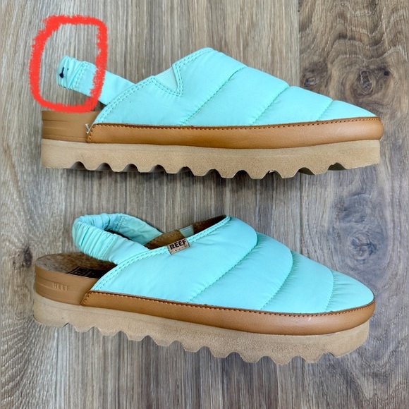 Reef Puff Puff Sage Mint Clog Slip On Slippers Shoes Women’s Size 8 LNC - Picture 7 of 7